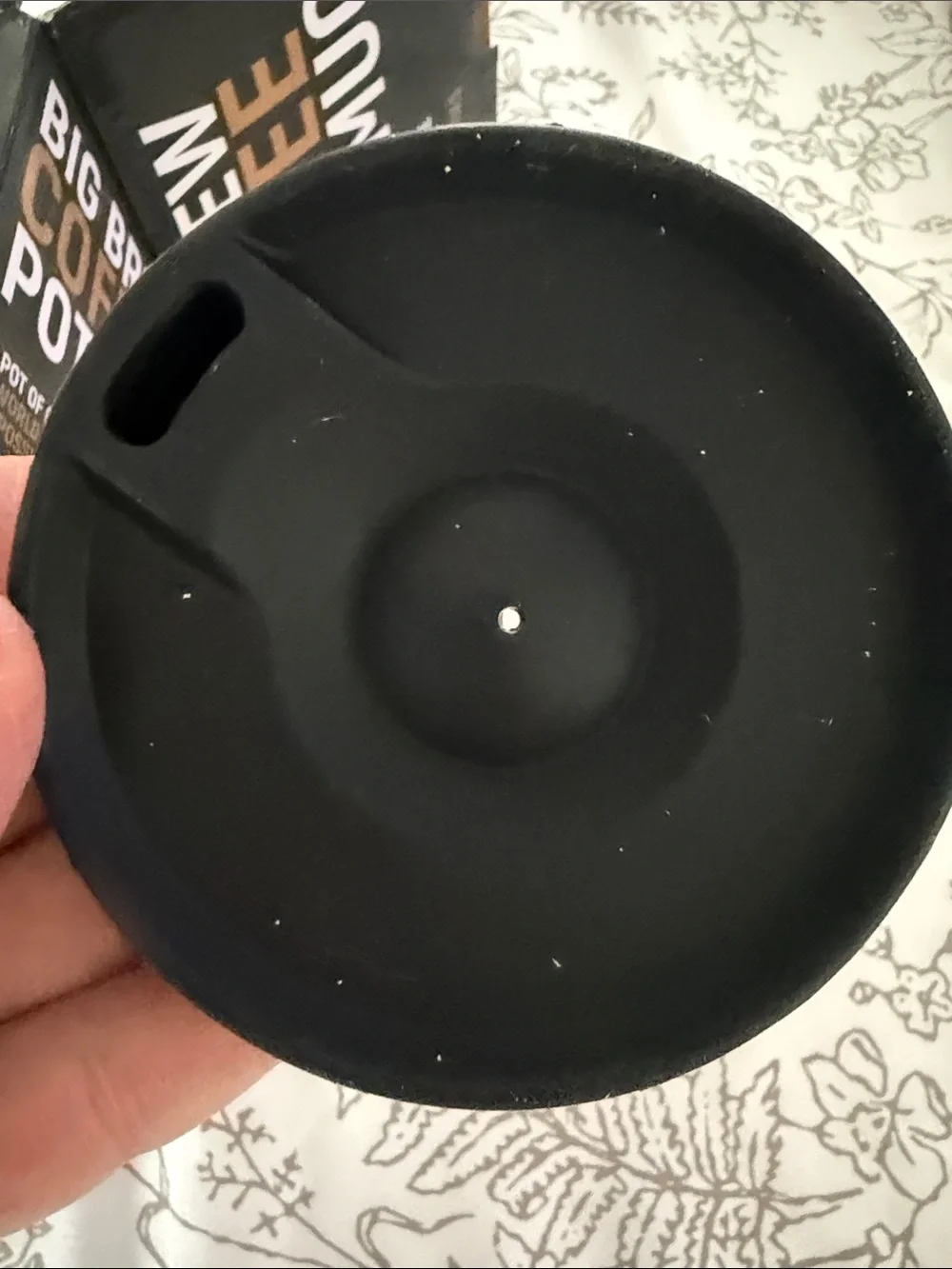 Pot Cup with Decorative Coasters - Black and Brown